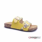 【HEAVENLYFEET】英國舒適休閒 女鞋 經典雙帶扣涼拖鞋-HARMONY(黃色)