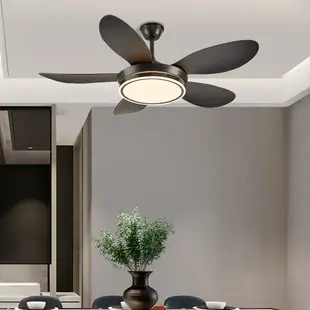 現代簡約智能風扇燈餐廳家用客廳北歐吊扇52寸吊扇燈吊燈 全館免運