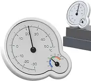 Analog Temperature Gauge - Double Dial Household Hygrometer Thermograph - Temperature Monitor Clear Scale Humidity Gauge with High Accuracy for Nursery