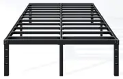 14 Inch King Bed Frame - Sturdy Metal Platform King Size, No Box Spring Neede...