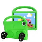 Wheel iPad Case For iPad Pro 11/Air4 10.9 inch Shockproof Stand Cover With Handle Stand-Green