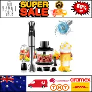 TOCVEOE 4-in-1 Hand Blender 1000W Stick Mixer Chopper Beaker Whisk Set