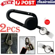 2X Retractable Badge Holder Security ID Pull Key Tag Clip Doctor ID Card Holders