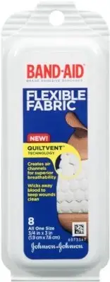 Johnson & Johnson Band-Aid Flexible Fabric Comfortable Protection 8 Count 6 Pack