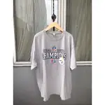 官方襯衫 BAJU KAOS 復古男士 NFL SUPERBOWL CHAMPIONS STEELERS 灰色 ABU