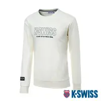 在飛比找PChome24h購物優惠-K-SWISS Sweatshirt 圓領上衣-女-米白