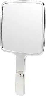 TOVINANNA Handheld Vanity Mirror Hand Mirror Travel Mirror Makeup Mirrors Makeup Mirror with Handle Hair Mirror Barber Mirror Handheld Mirrors Face Makeup Mirror Hand Held Mirror PVC Silver
