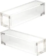 Kisangel 2Pcs Clear Acrylic Storage Box for Dice Trinkets Magnetic Dice Case with Lid for Organizing Jewelry Keys and Items and Transparent Design