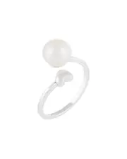 Splendid Pearls Silver 7.5-8mm Freshwater Pearl Ring