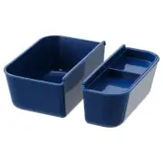 Set of 2 Insert for Food Container Storage Box Container Dark Blue Polypropylene