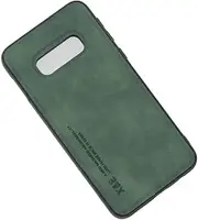 Kepuch Silklike Case for Samsung Galaxy S10E - Cover Bumper Built-in Metal Plate for Samsung Galaxy S10E - Green