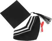 KALLORY 1 Set Bear Doll Graduation Costume Set Soft Dress Up Collar Graduation Cap Certificate Keepsake for Childrens Creative Play