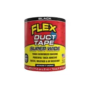 Flex Super Wide Duct Tape Black 11.6cm x 6m- Strong, Heavy Duty, Multi-Surface