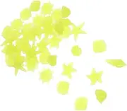 EXAOMBLE 100pcs Aquarium Stones Resin Craft Fish Tank Glowing Rocks Fish Tank Glow Decorations