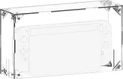 Geekria Acrylic Dust Cover Transparent Dust Guard Compatible with Nintendo Switch/Switch OLED Charging Dock, Anti Scratch Waterproof Protective Clear Acrylic Cover Sleeve Display Box