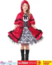 Red Riding Hood Girls Book Week Fancy Dress Up Fairytale Costume Outfit