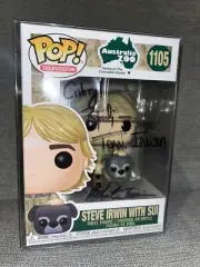 Funko Pop - Steve Irwin With Sui 1105 - SIGNED by Bindi + Terri + Robert With PP