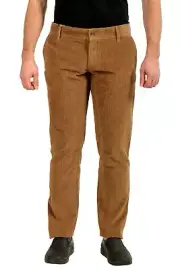 Dolce & Gabbana Men's "14" Brown Corduroy Flat Front Casual Pants US 34 IT 50