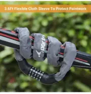 Sportneer Bicycle Chain Lock 5-Digit Resettable Combination Bike Lock (grey)