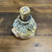 Clay Perfume Bottle With Stopper Handmade