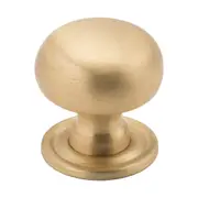 6713 Cupboard Knob Sheet Brass Satin Brass D25xP27mm