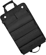 [Shengsenfu] Tool Organizers, Small Tool Bag With Detachable Pouches, Heavy Duty Roll Up Tool Bag Organizer With 6 Tool Pouches, Super Roll Tool Roll, Multi-Purpose Tool Roll Up, Wrench Pouch (Black)