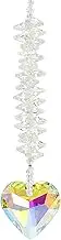 uxcell Hanging Crystal Suncatcher Prism with Heart Ball Beads for Indoor/Outdoor Window Home Car Garden Birthday Decor Party Women, AB-Color