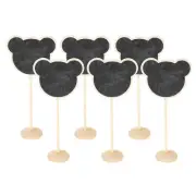 6Pcs Mini Chalkboard Signs with Easel Stand, Black (Mouse Shape, 7"x3.3")