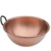 BAUMALU, LARGE COPPER 10.25" ROUND MIXING / PASTRY BOWL, w/ STORAGE SACK, NEW