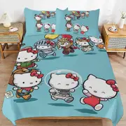 a1558 Hello Kitty Duvet Cover Set, 3 Piece Bedding Set 86x70" Double Sided Printing Decorative Comforter Cover Set (1 Duvet Cover + 2 Pillow Shams)" j
