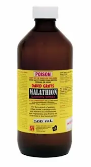 David Gray Malathion Garden Spray 500ml Aphids Mites Cabbage Moth Loppers