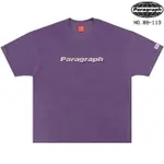 【PARAGRAPH】S9 NO.113 GRILLA CLASSIC TEE 雙色文字 毛巾布 短T (紫色)化學原宿