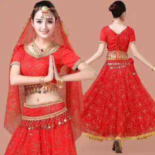 印度舞蹈服裝新款性感女成人印度舞服裝表演服裙肚皮舞演出服套裝