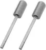 OATIPHO 2pcs Nail Polisher Drill Bits Cuticle Remover Drill Bit Cuticle Carbide Nail Drill Bit Nail Polishing Drill Bit Nail Tungsten Steel Drill Ball Nail Drill Bit Silver Plastic