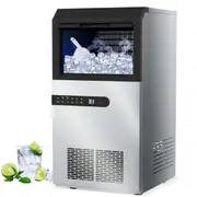 YOPOWER Commercial Ice Maker Machine, 45KG/24H Stainless Steel Under Counter ice Machine