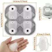Penguins Ice Cube Tray Easy Release Ice Ball Mold Tray 5.7×5.7×1.8 Inch wehHl