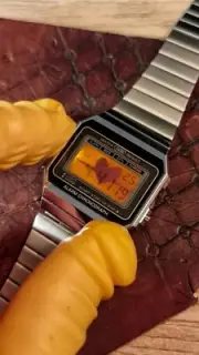 Full Red – Modified Watch Based on Casio A700 – Slim Digital Red Display – Custo