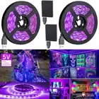 UV LED Black Light Ultraviolet Strip USB Battery Bar Disco Club Party Blacklight