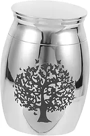 Abaodam Stainless Steel Pet Urn for Ashes Compact Dog Cat Memorial Keepsake Cinerary Container Durable Design Easy to Store Secure for Pet Remembrance
