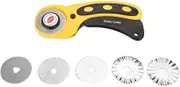 45mm Rotary Cutter Set with 5 Sets Replacement Cutting Blade Fabric Paper Vinyl Circular Quilting Cutting Patchwork Sewing Tools