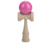 Pure Color Kendama Ball Skillful Juggling Game Ball Japanese Traditional Toy(Rose Red)