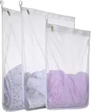 Delicates Laundry Bags, 3 Pack Fine Mesh Wash Bags with Premium Zipper, Durable Delicates Bag for Washing Machine, Laundry Bags for Blouse,Hosiery,Stocking, Underwear,Sweaters