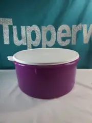 Tupperware Round Canister Cake Keeper Mega Bote Refri 2.5 gal Carry All 2.5gal