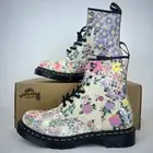 Dr. Martens Floral Mash Up Backhand Leather 1460 Lace Up Boots | Women's 7