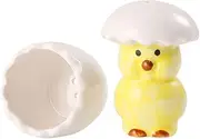 1pc Pepper Can Mini Salt Shaker Tea Container Tea Dispenser Porcelain Hen Statue Salt Holder Salt and Pepper Chickens Condiment Container Spice Jar Spice Storage Bottle Pottery