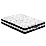 Giselle Bedding Mattress QUEEN Size Bed Euro Top Pocket Spring Firm Foam 30CM