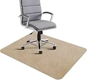 SALLOUS Office Chair Mat, Desk Chair Mat for Hardwood Floors, 0.16" Thick 35"x55" Hard Floor Protector Mat, Indoor Doormat for Entrance, Multi-Purpose Low-Pile Chair Carpet for Home (Beige)