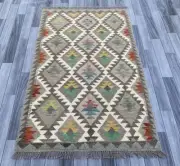 Handmade Afghan Kilim Rug, Wool Rug, Bohemian Rug 163 CM X 100 CM( KSR#74)