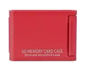 Kenko SD card case Red 704394 AS SD4 RE SD microSD each four can be stored F/S