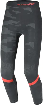 Macna Base Layer All-Season Functional Pants, black-grey-red, Size S M for Men Black Grey Red